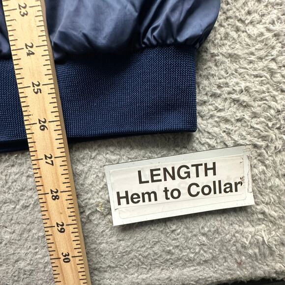 Vintage 90s Nike Lined Hooded Windbreaker Button Coach Jacket Mens Large Navy - Picture 5 of 12